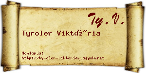 Tyroler Viktória névjegykártya